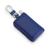 Universal PU Leather Car Key Holder with Window - Keychain Case for Vehicle Remote