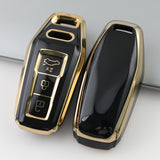 Audi key cover - gold trim design | Fits multiple models | Audi key fob case