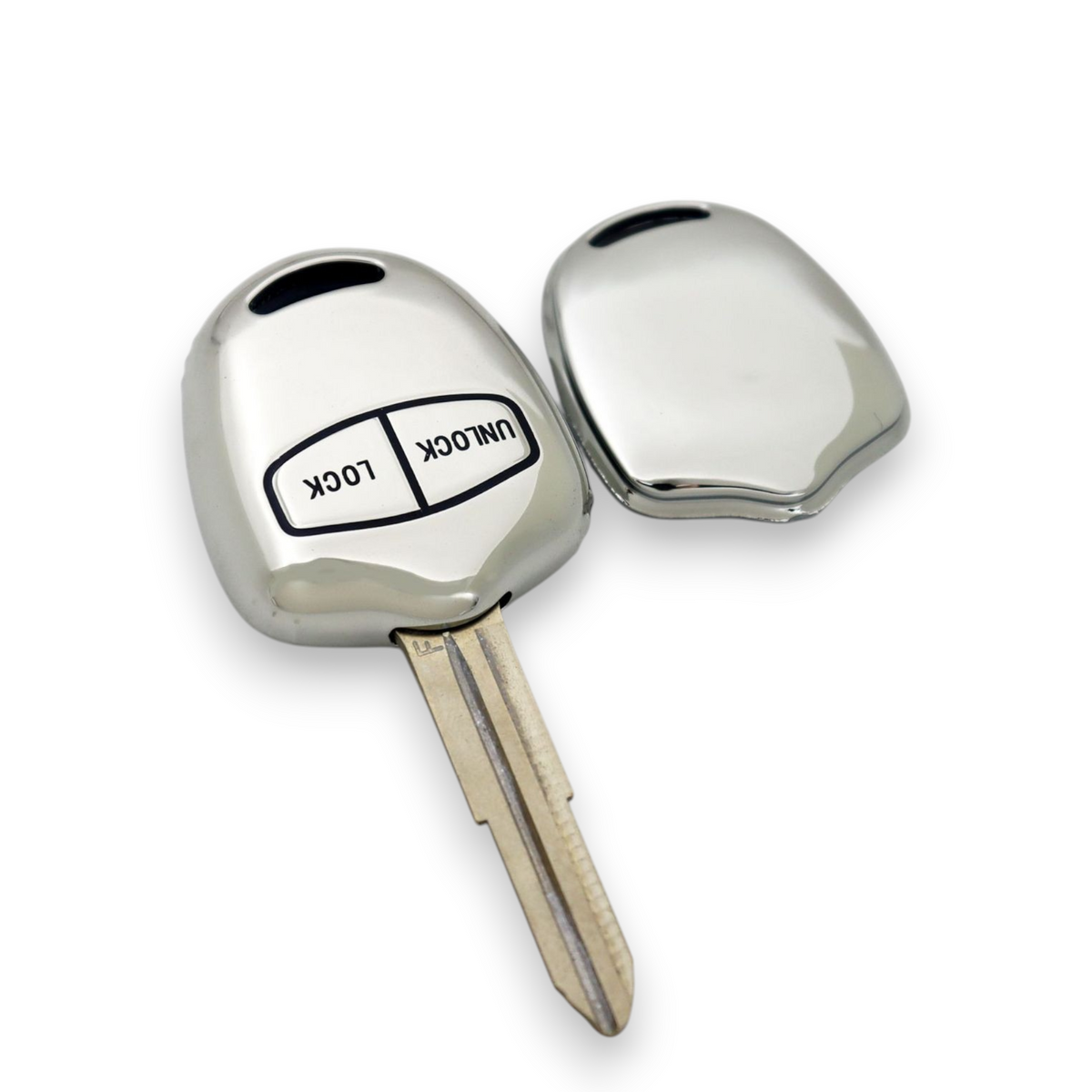 Mitsubishi key cover - Silver | 2 or 3 button | Lancer, Colt, Pajero, Triton, Outlander, ASX | Mitsubishi Accessory