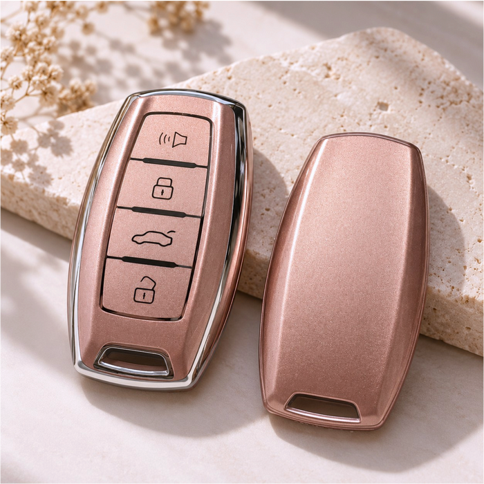 Great Wall / Haval key cover - 4 button Rose gold | H1 H4 H6 H7 H9 Jolion | Great Wall Haval accessories | Key fob case Haval | Car gift