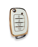 Hyundai key cover - 4 button Flip Key (side facing) |  i20, accent, i40, iX35, Tucson key fob cover