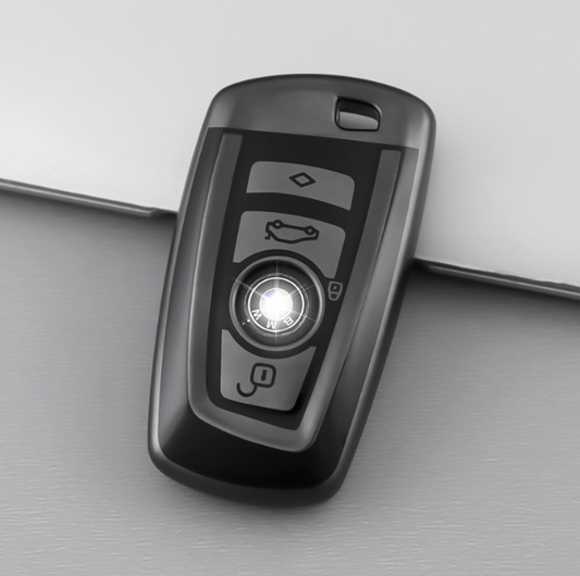 BMW key cover - metallic | key fob case for X3, 1 Series, 3 Series, 4 Series, 5 Series, 6 Series, 7 Series.