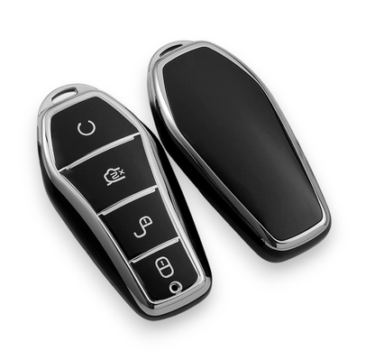 BYD Key Cover - Silver Trim | ATTO 3, Dolphin, Seal key fob cover