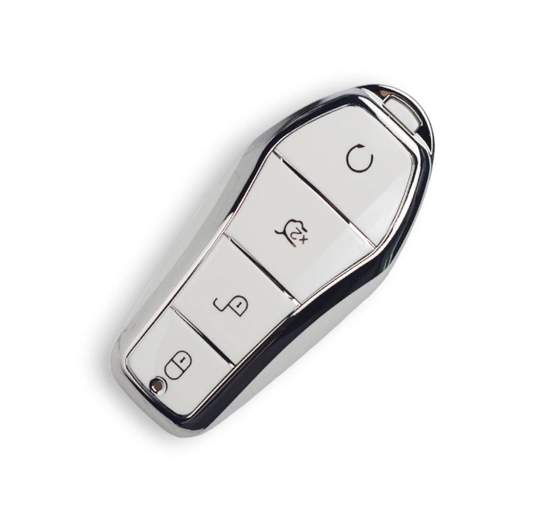 BYD Key Cover - Silver Trim | ATTO 3, Dolphin, Seal, Sealion key fob cover