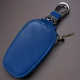 Premium PU Leather Car Key Holder - Keychain Case for Vehicle Remote with Zipper Closure