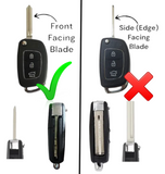 Hyundai key cover | Flip Key (front facing blade) i20, accent, i40, iX35, Santa Fe, Tucson key fob cover