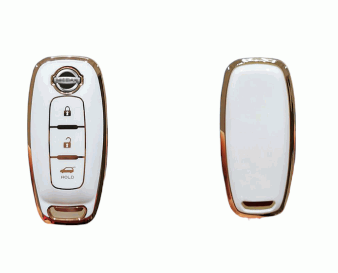 Nissan Key Cover 2022+ | 2 or 3 button | Qashqai, X-Trail, Navara, Patrol key fob cover | Nissan Accessories white