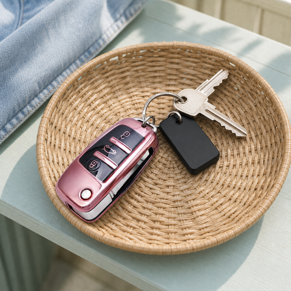 Audi Type A key cover in a lifestyle setting