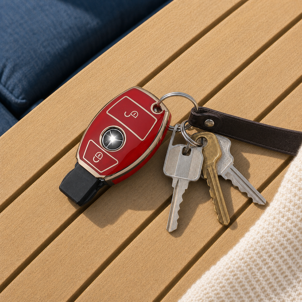 Mercedes-Benz Type A key cover in a lifestyle setting