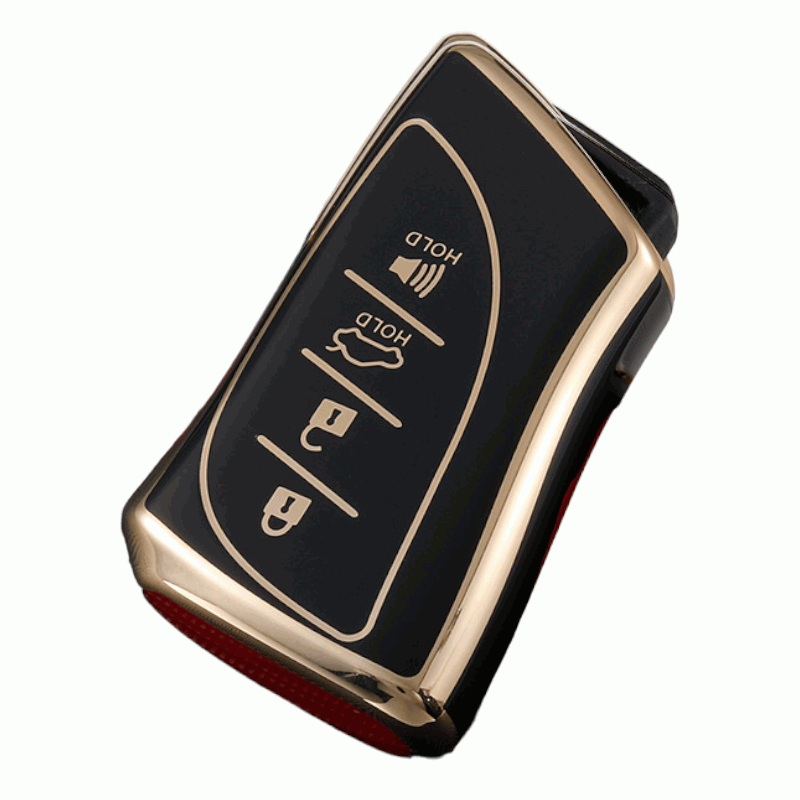 Lexus Car Key Cover (2019+) 4 button | IS200, IS250, IS300, IS350, ES300, RC200T﻿, RC300, RC350, LX570, NX200, NX300, RX350, RX450 key fob cover black