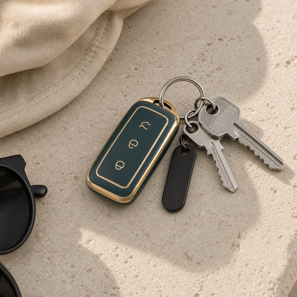 Geely Type A key cover in a lifestyle setting