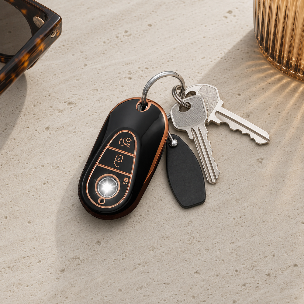 Mercedes-Benz Type C key cover in a lifestyle setting