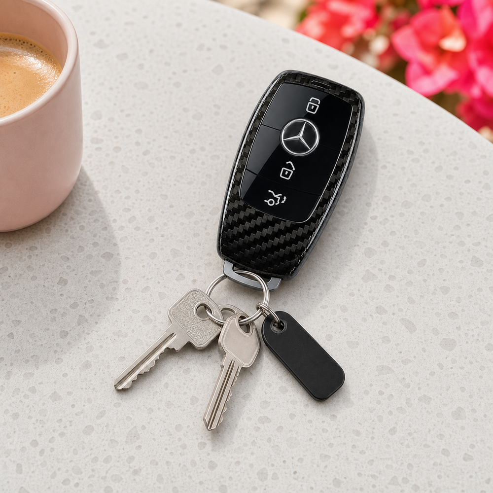 Mercedes-Benz Type B key cover in a lifestyle setting