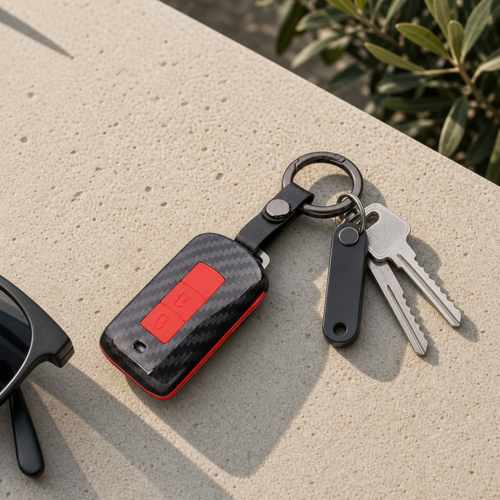 Mitsubishi Type C key cover in a lifestyle setting