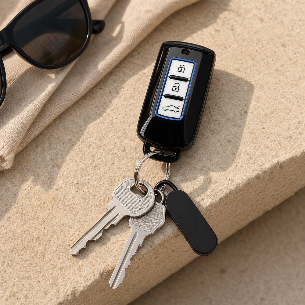 Mitsubishi Type C key cover in a lifestyle setting