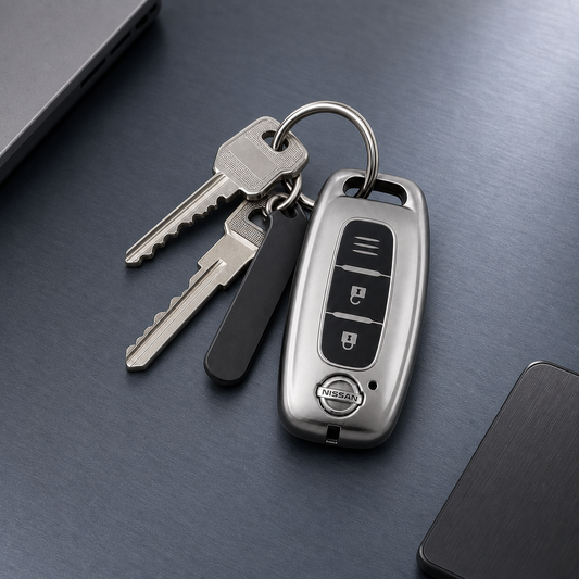 Nissan Type F key cover in a lifestyle setting