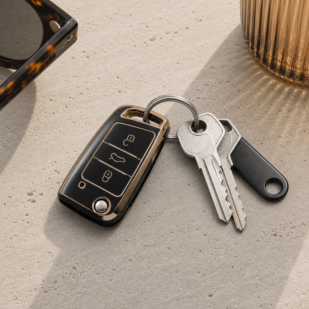 Volkswagen Type C key cover in a lifestyle setting