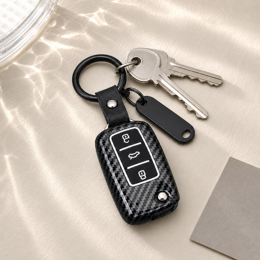 Skoda Type A key cover in a lifestyle setting