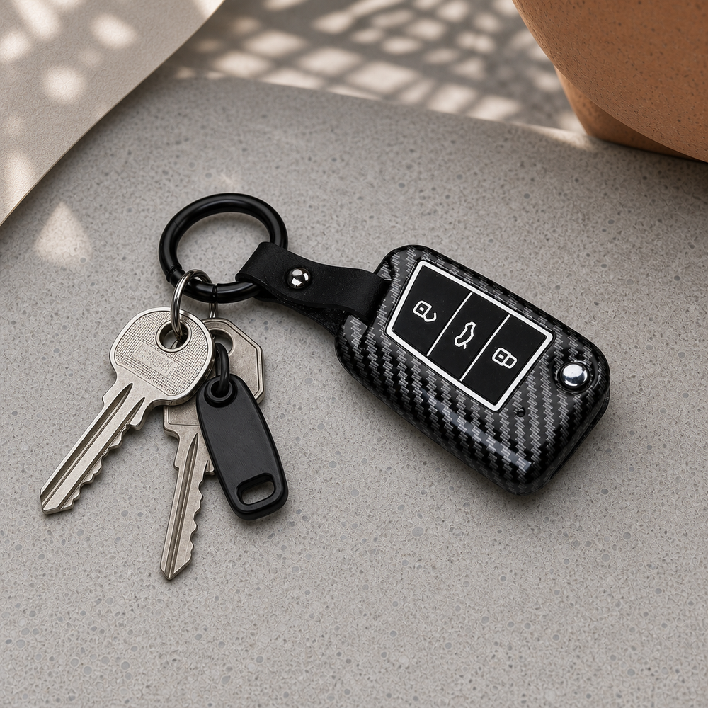 Audi Type E key cover in a lifestyle setting