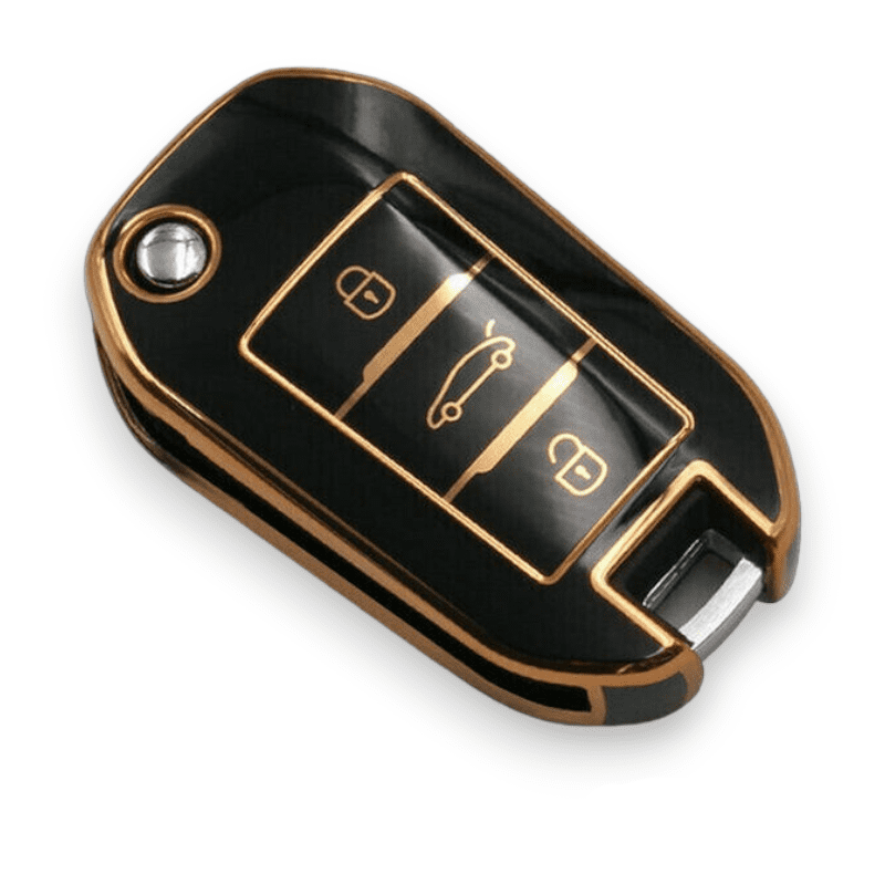 Peugeot Key Cover - Flip Key | 208, 308, 508, 2008, 3008 | Peugeot Key fob cover black