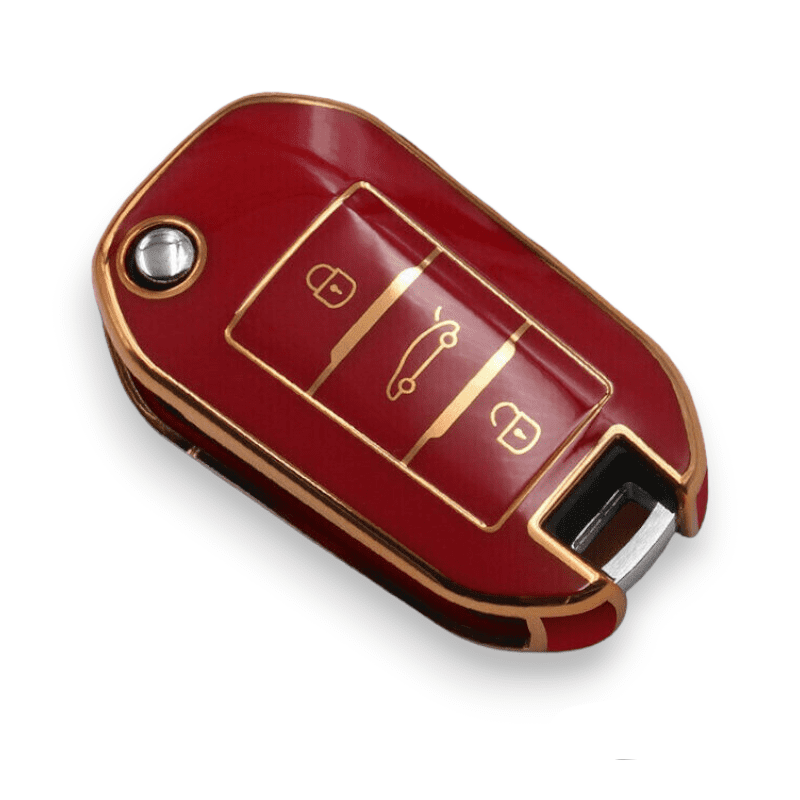 Peugeot Key Cover - Flip Key | 208, 308, 508, 2008, 3008 | Peugeot Key fob cover red