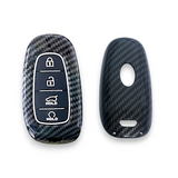 Hyundai Carbon Fibre key cover for Santa Fe Highlander, Tucson, Palisade Car key accessories | key fob cover