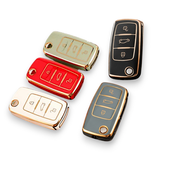 Volkswagen/Skoda key cover | Key fob cover for VW Golf, Passat, Eos, Polo, Jetta, Caddy Keychain Case.