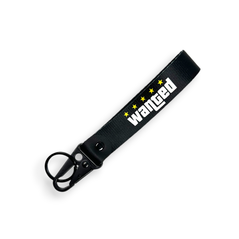 WANTED ☆☆☆☆☆ Street Style Key Lanyard – Strong Snap Hook