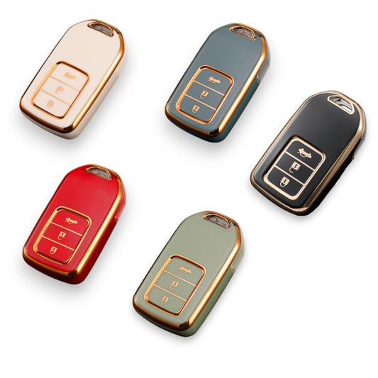 Honda Key Cover - Gold Trim | Civic, Accord, CR-V, HR-V car key cover