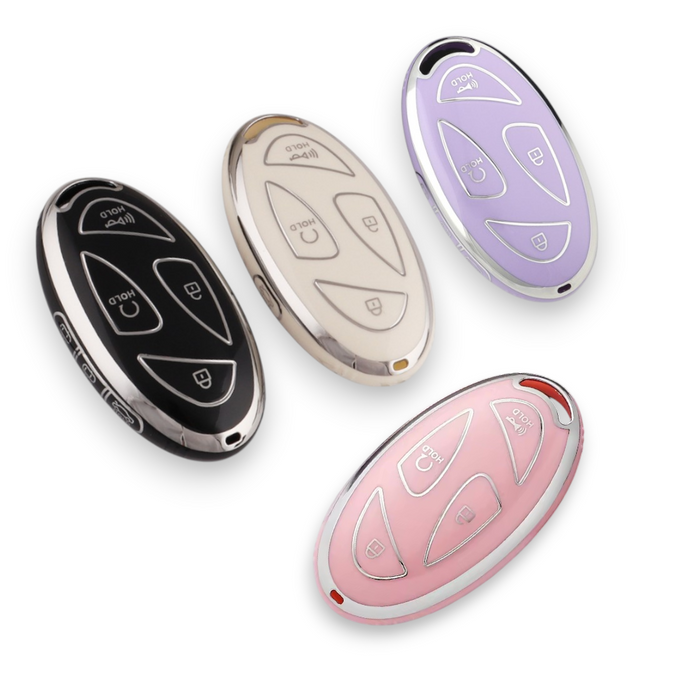 Hyundai key cover - silver trim| Kona, i30, Ioniq Car key accessories | key fob cover