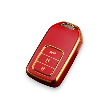 Honda Key Cover - Gold Trim | Civic, Accord, CR-V, HR-V car key cover