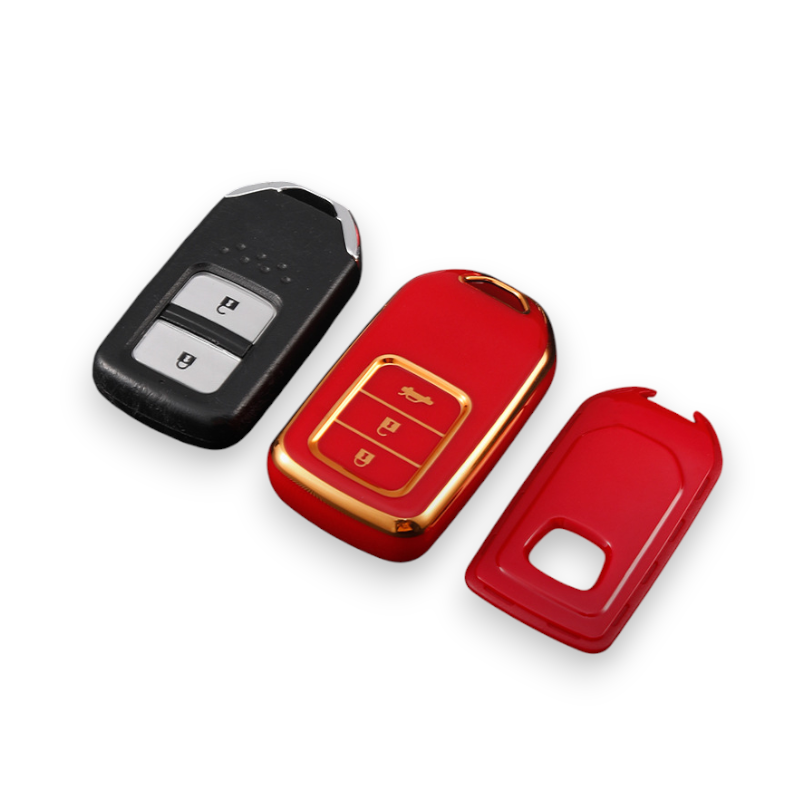 Honda Key Cover - Gold Trim | Civic, Accord, CR-V, HR-V car key cover