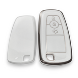 Ford Key Cover - Silver Trim | 3 button | Mustang, Ranger, Escape, Everest etc | Keysleeves key fob covers