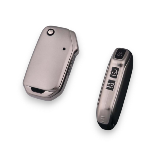 Kia key cover - flip key | Metallic | Cerato, Optima, Sorento, Seltos, Sportage (2018+) Car key Cover