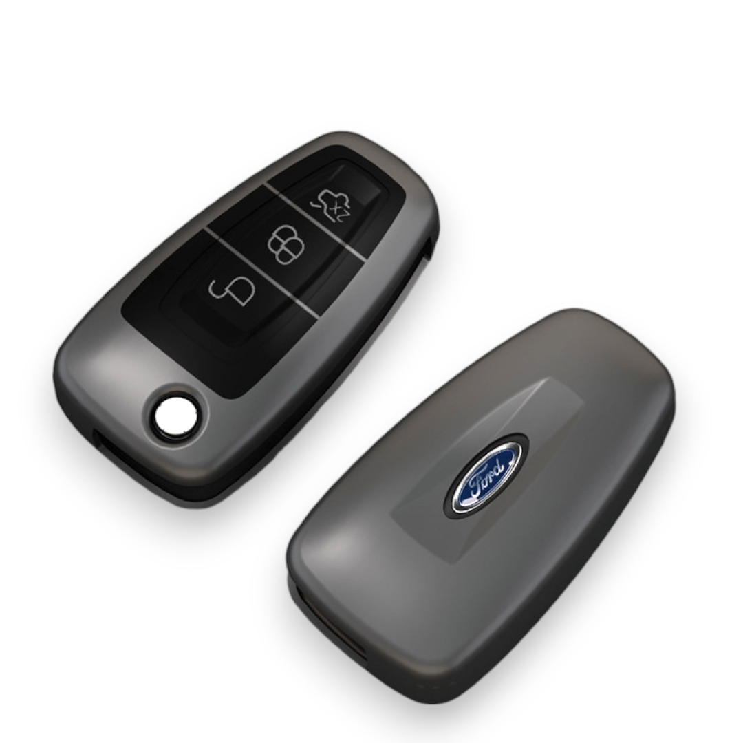 Ford and mazda key cover - Metallic | Focus, BT-50, Fiesta, Ranger, Mondeo flip key case keychain