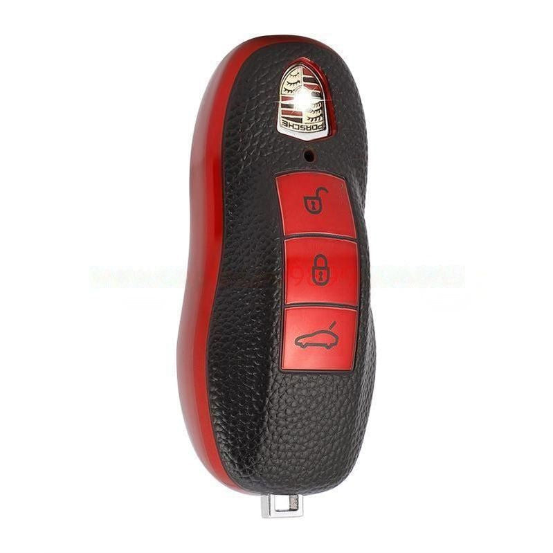 Porsche key fob cover red | Leather Design - 911, Cayenne, Macan, Panamera | porsche accessories - Keysleeves