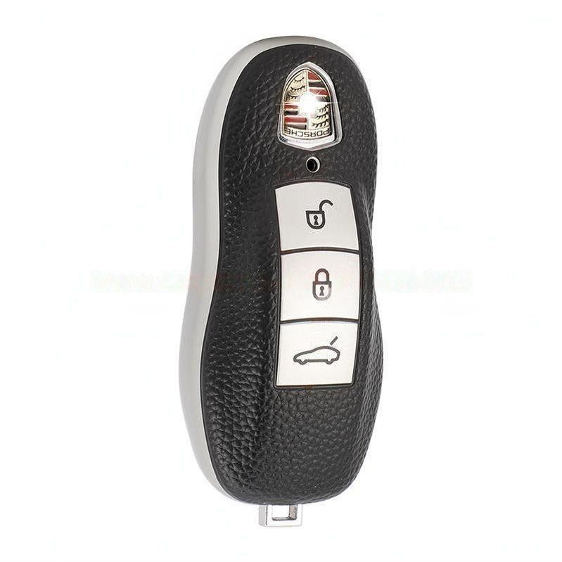 Porsche key fob cover silver | Leather Design - 911, Cayenne, Macan, Panamera | porsche accessories - Keysleeves
