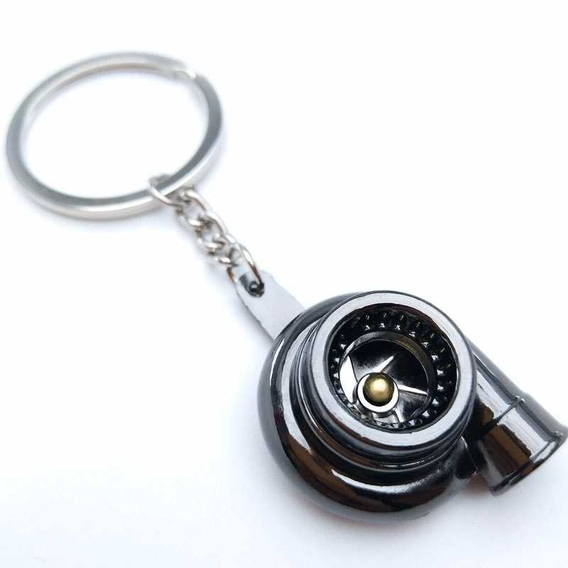 SICKSPEED Pink Anodized Aluminum Spinning Turbo Bearing Keychain – Fun JDM-Style Bling For Car Keys