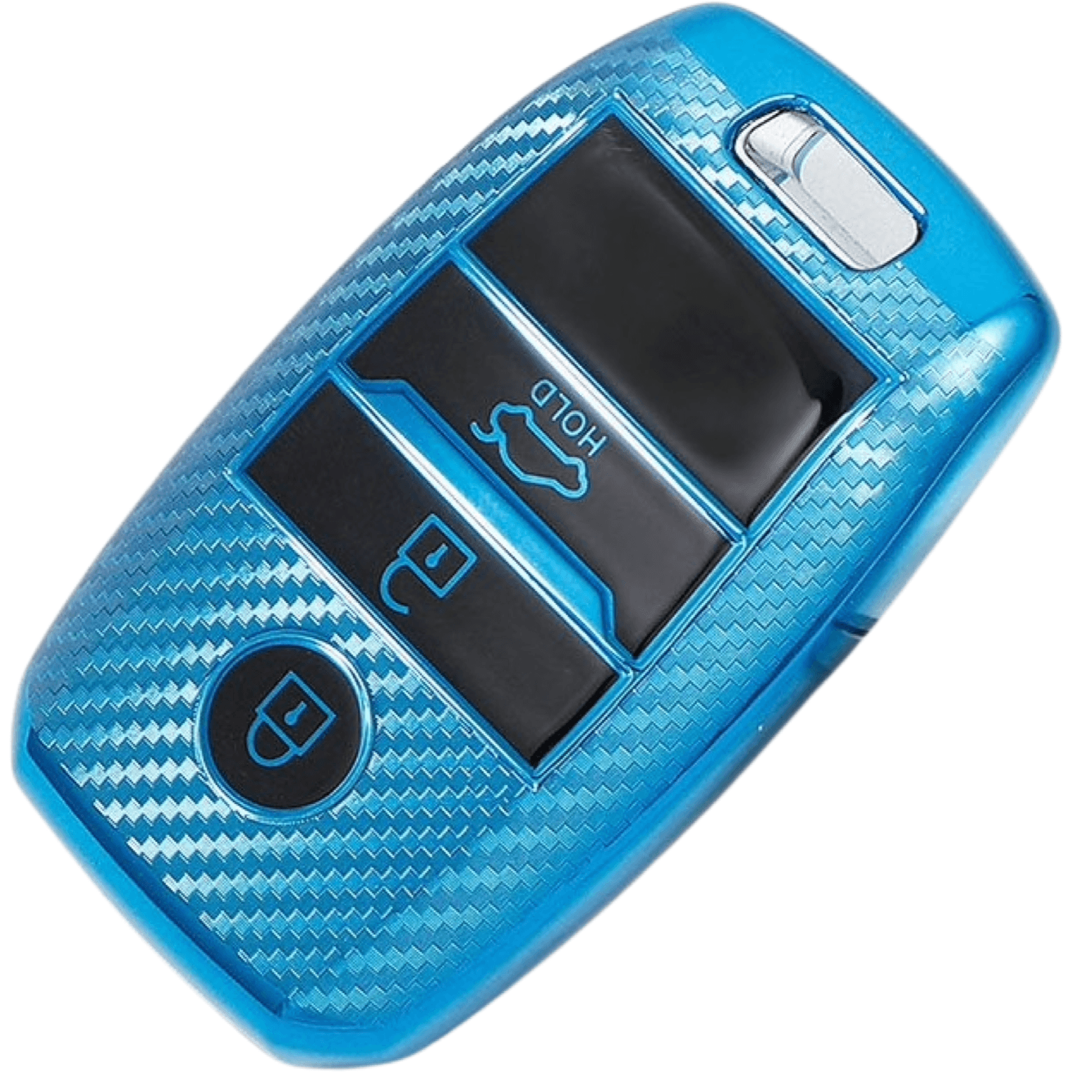 Kia Key Cover blue | Cerato, Rio, Sportage, Sorento, Optima - Carbon Fibre Design | Kia Accessories - Keysleeves