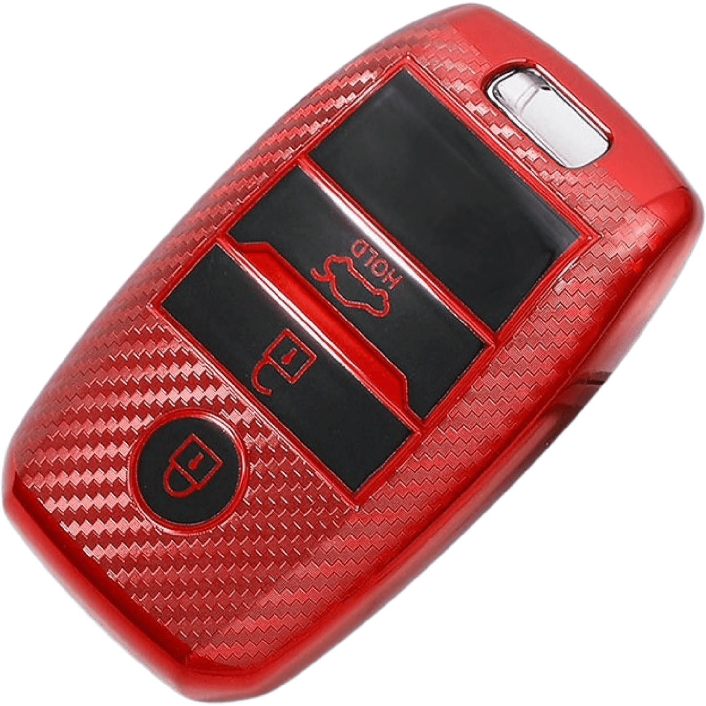 Kia Key Cover red | Cerato, Rio, Sportage, Sorento, Optima - Carbon Fibre Design | Kia Accessories - Keysleeves