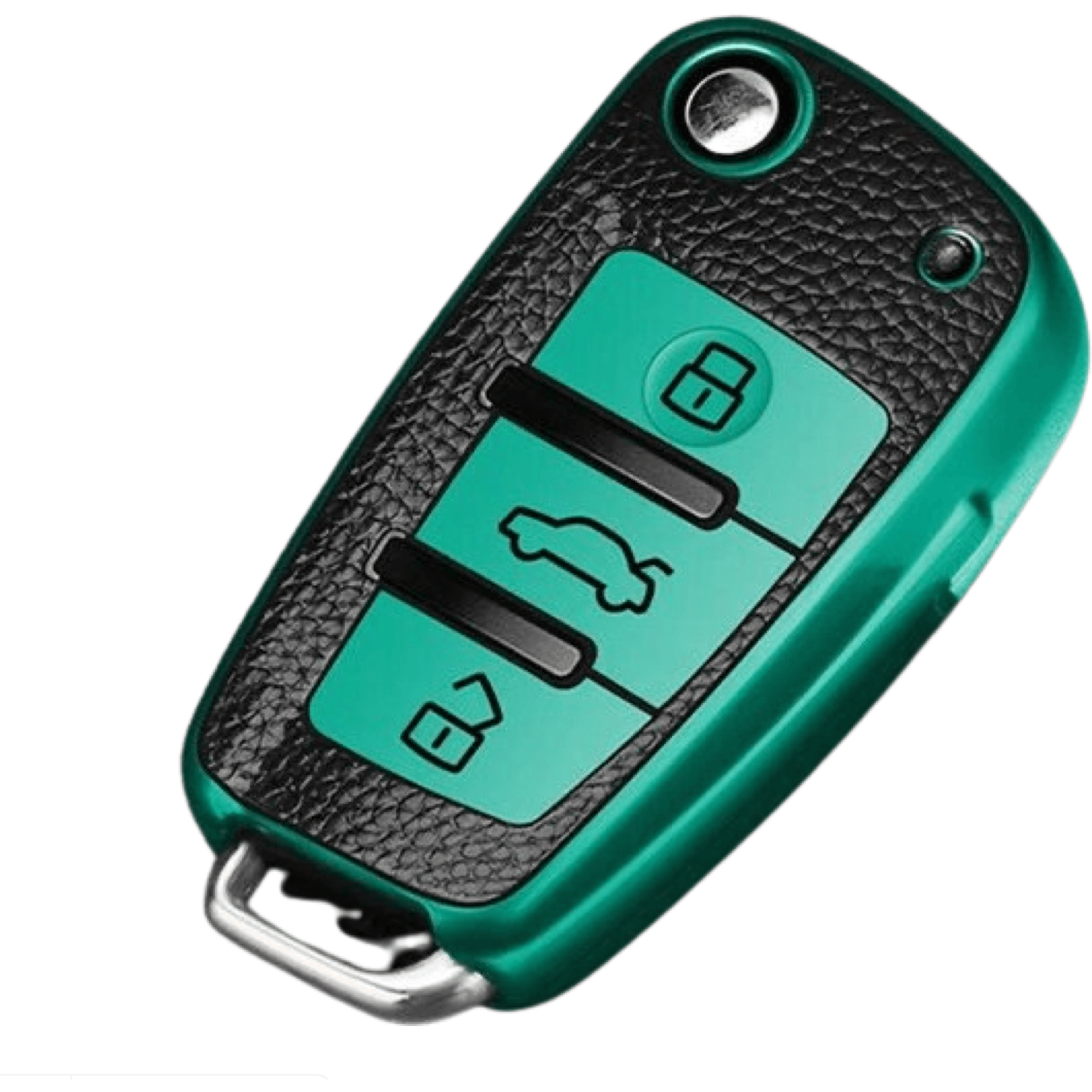 Audi key fob cover - Green leather | Keysleeves