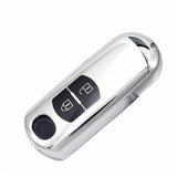 Mazda Key cover silver | Mazda 2, 3, 6, CX-3, CX-5 (2-button) car key cover | Mazda Accessories - Keysleeves