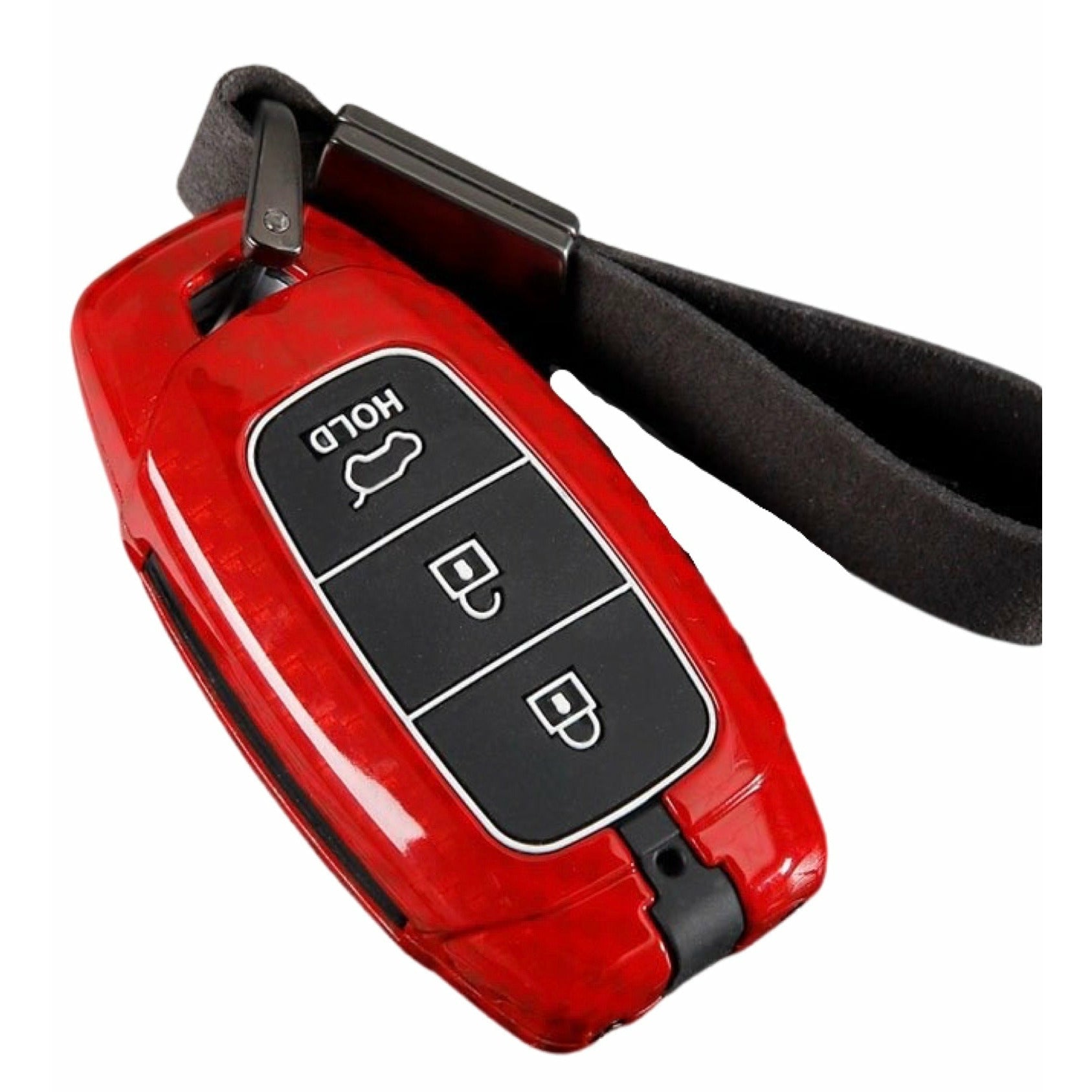 Hyundai key cover red carbon fibre | i30, tucson, kona | Keysleeves car accessories