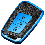 Volkswagen car key cover blue | Key fob cover for VW Golf, Passat, Arteon | Volkswagen Accessories - Keysleeves