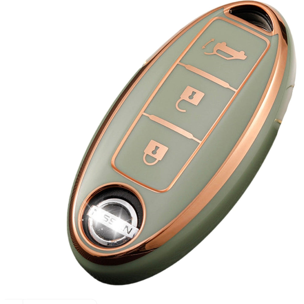 Nissan Car Key Cover green | Qashqai, X-Trail key fob cover | Nissan Accessories - Keysleeves