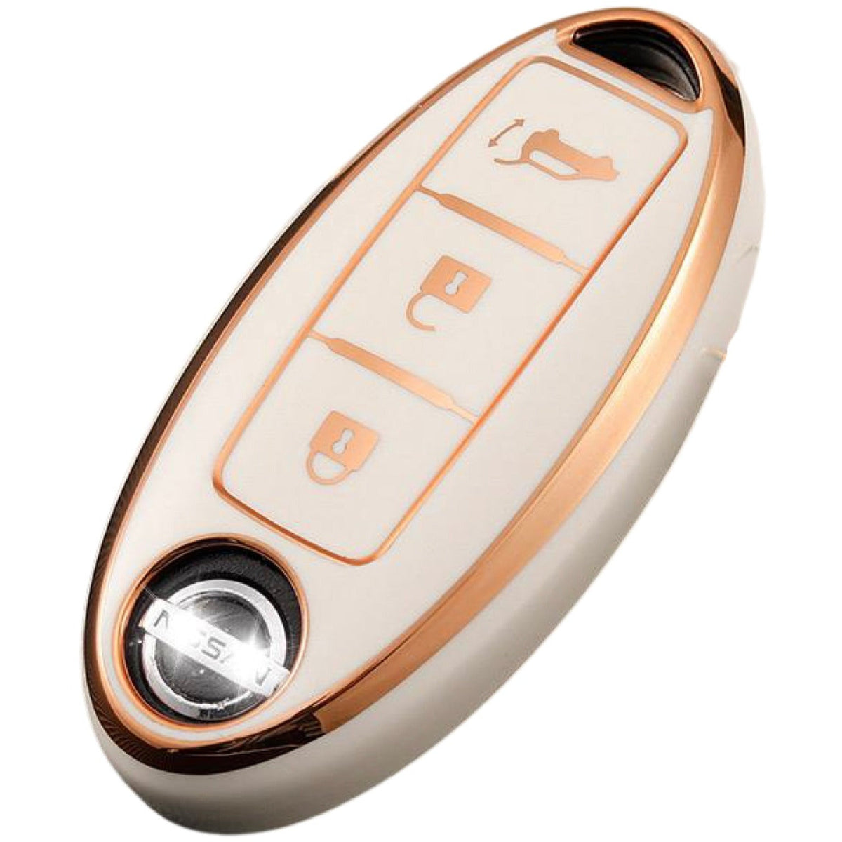 Nissan Car Key Cover white | Qashqai, X-Trail key fob cover | Nissan Accessories - Keysleeves