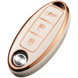 Nissan Car Key Cover white | Qashqai, X-Trail key fob cover | Nissan Accessories - Keysleeves