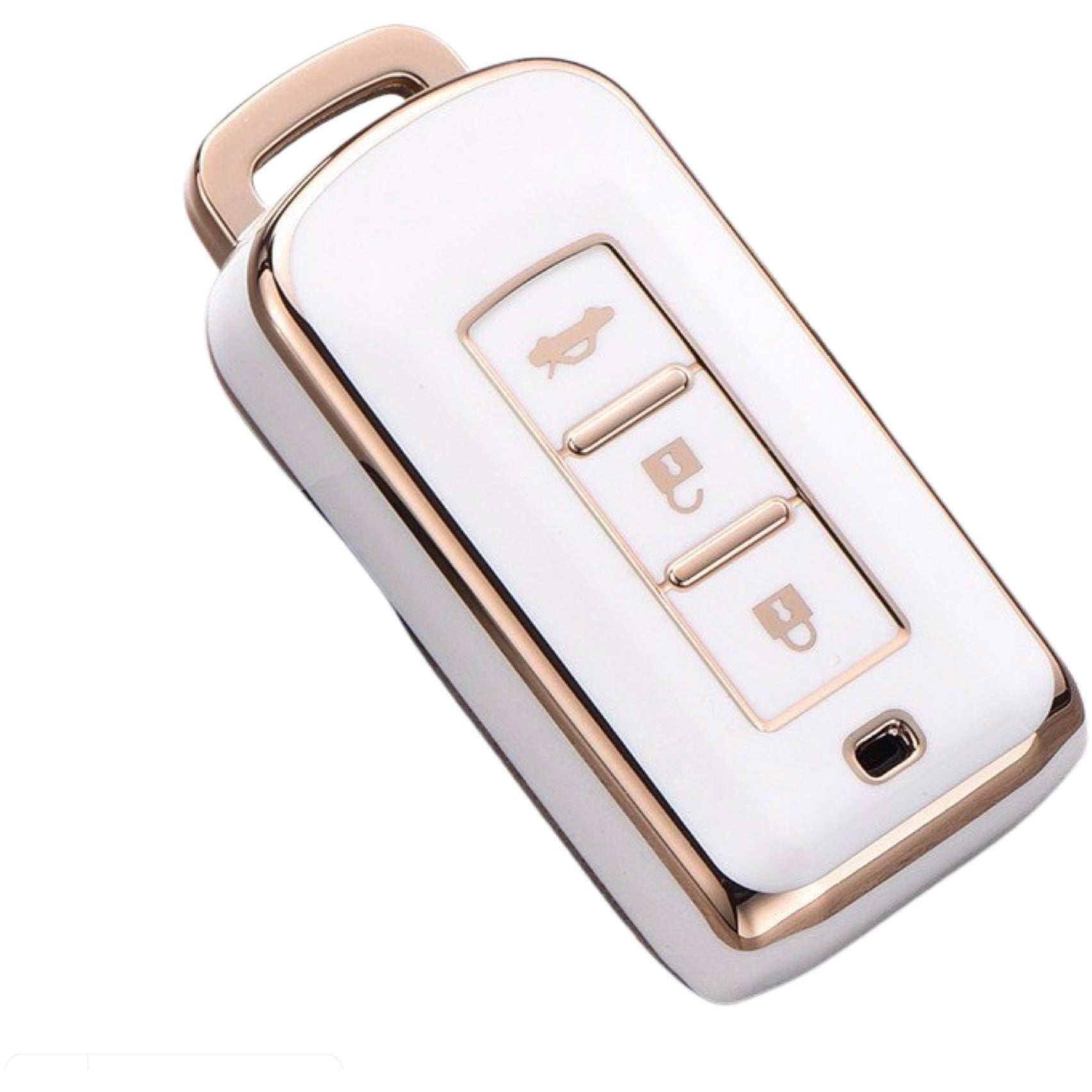 Mitsubishi key cover white | Outlander, ASX, Lancer key fob cover-keysleeves