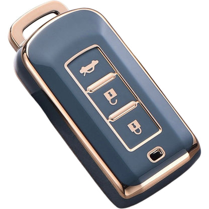 Mitsubishi key cover blue | Outlander, ASX, Lancer | key fob cover Mitsubishi Accessories - Keysleeves