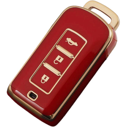 Mitsubishi key cover red | Outlander, ASX, Lancer | key fob cover Mitsubishi Accessories - Keysleeves